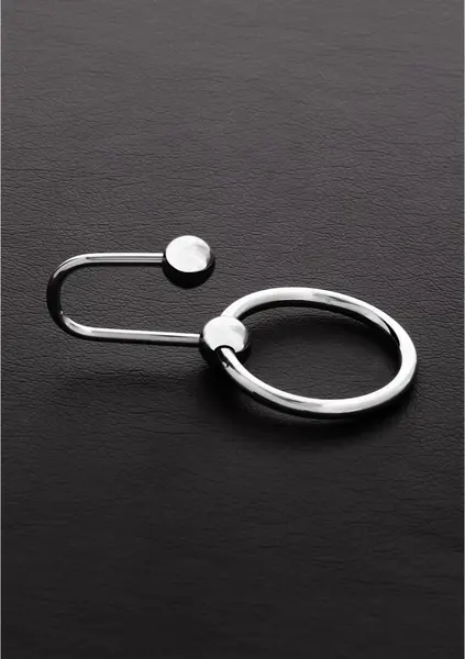 Full Stop Stainless Steel Glans Ring with Urethral Sphere 30mm