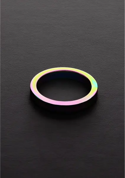 Shots Rainbow Flat Stainless Steel Ring 8 x 45 mm Colorful Finish