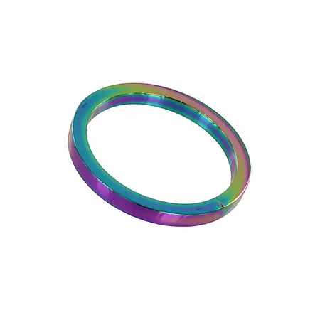 Shots Rainbow Flat Stainless Steel Ring 8 x 45 mm Colorful Finish