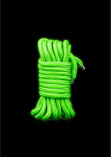 Ouch! Glow in the Dark Bondage Rope 5m - Luminous Green, Soft Touch