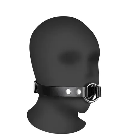 Ouch! Deep Throat Gag Black - Adjustable PU Leather Mouthpiece