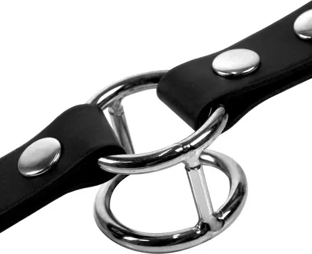 Ouch! Deep Throat Gag Black - Adjustable PU Leather Mouthpiece