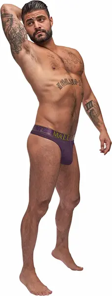 Male Power Avant-Garde Enhancer Thong L/XL Purple Collage Waistband