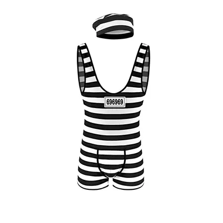 Hard Time костюм на затворник с шапка, L/XL