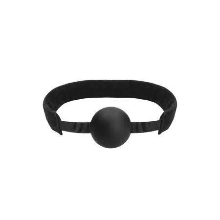 Ouch! Adjustable Silicone Ball Gag - Flexible Strap System, Black