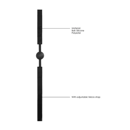 Ouch! Adjustable Silicone Ball Gag - Flexible Strap System, Black