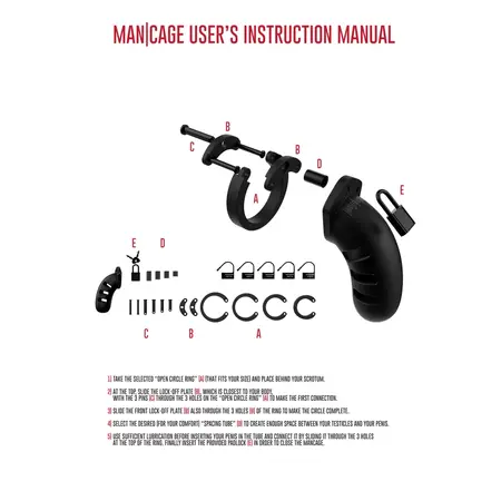 Mancage Model 21 Silicone Chastity System 11.5 cm Black Adjustable