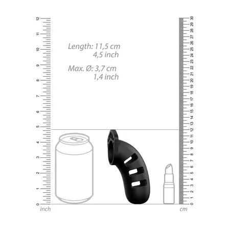 Mancage Model 21 Silicone Chastity System 11.5 cm Black Adjustable