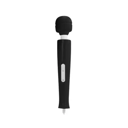 Shots Rechargeable Massage Wand 10-Speed Flexible Head Black
