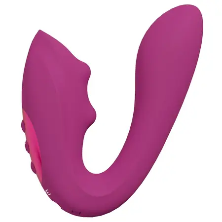 VIVE Yuki Dual Motor Intimate Massager with Beads Pink Silicone