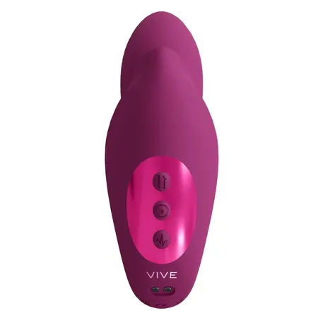 VIVE Yuki Dual Motor Intimate Massager with Beads Pink Silicone