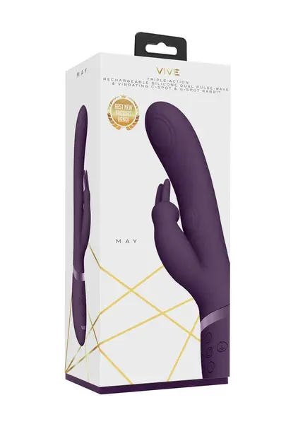 VIVE045 Dual Pulse-Wave System Rabbit Intimate Device Purple