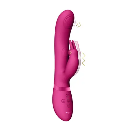 VIVE VIVE045 Dual Pulse-Wave Rabbit Intimate Massager Pink Silicone