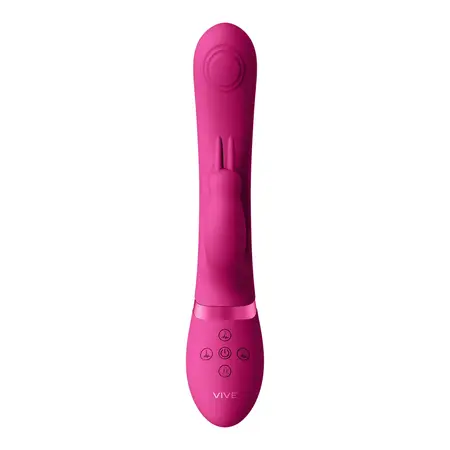 VIVE VIVE045 Dual Pulse-Wave Rabbit Intimate Massager Pink Silicone