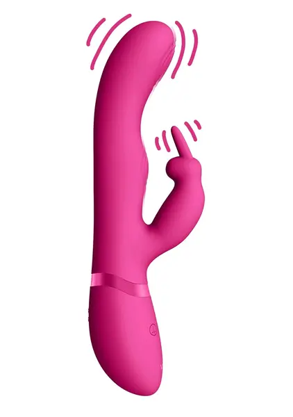 VIVE VIVE045 Dual Pulse-Wave Rabbit Intimate Massager Pink Silicone