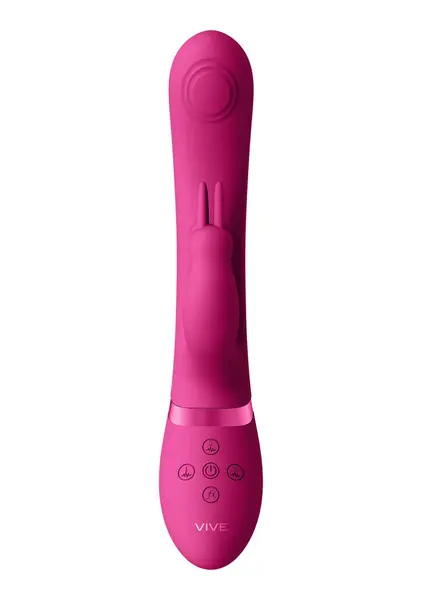 VIVE VIVE045 Dual Pulse-Wave Rabbit Intimate Massager Pink Silicone