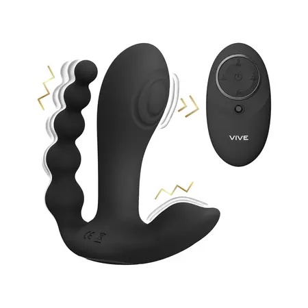 Kata Pulse Wave Dual Motor Vibrator with Remote Control, Black