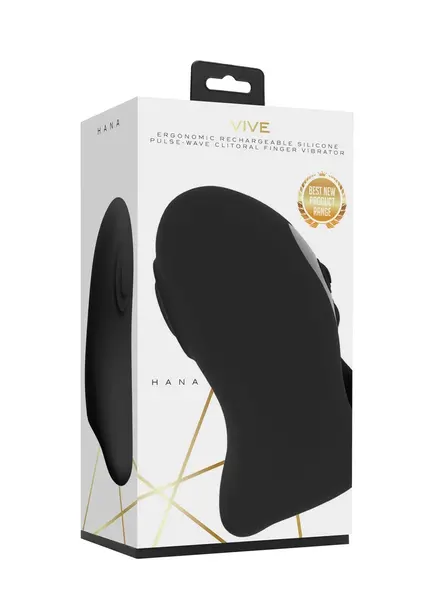 VIVE Hana Black - Ergonomic Pulse Wave Rechargeable Finger Device