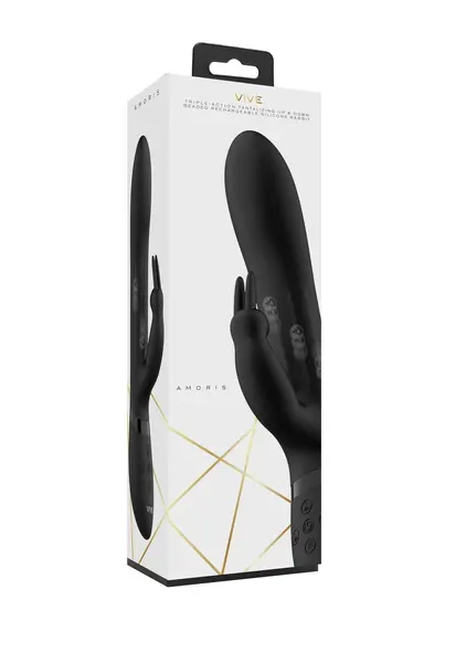 Amoris Stimulating Beads Black - 3-Motor Silicone Intimate System