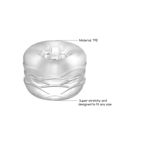 Simplicity No.93 Dual-Use Flexible Intimate System, Reversible TPE, 4cm