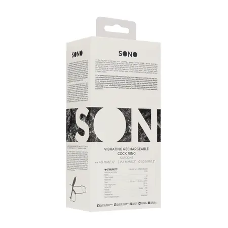 SONO No.88 Rechargeable Dual-Motor Intimate Ring Black 15.3cm