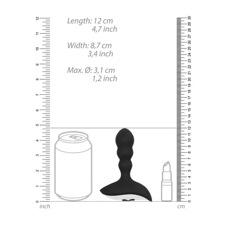 SONO No.78 Rechargeable Intimate Device with Remote Control, Black