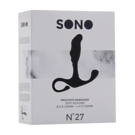 Easytoys Anal Series Curved Prostate Stimulator Black-Grey Ergonomic Design