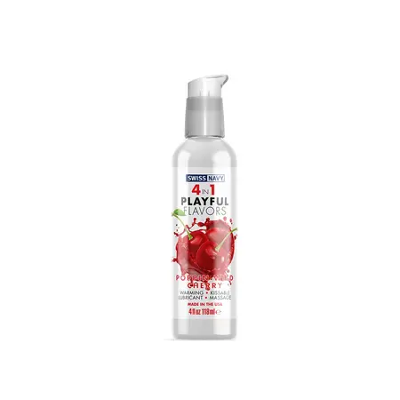 Swiss Navy 4-in-1 Lubricant Wild Cherry Flavor 118ml Paraben-Free