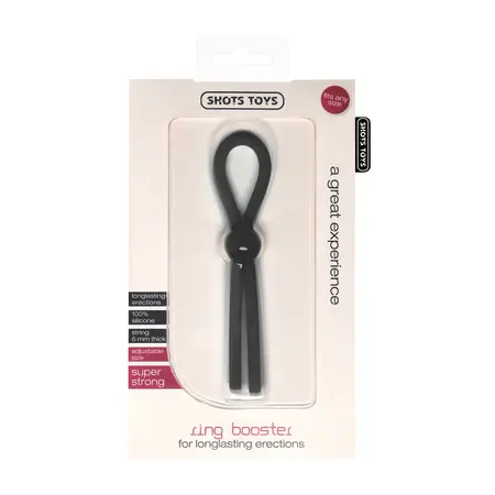 Shots Ring Booster Adjustable Silicone Comfort Black Universal Fit