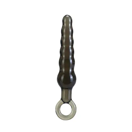 Toyfa SixTeared Progressive Silicone Anal Beads Stick Black 21 cm