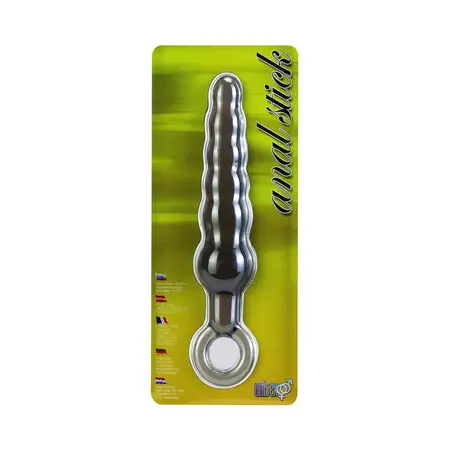 Toyfa SixTeared Progressive Silicone Anal Beads Stick Black 21 cm