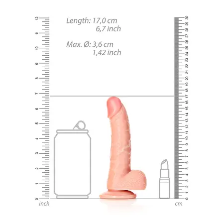 RealRock Curved Intimate Machine with Suction Cup 15.5 cm Beige