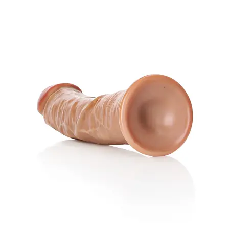 RealRock Curved Silicone Intimate Device 23 cm with Suction Cup Beige