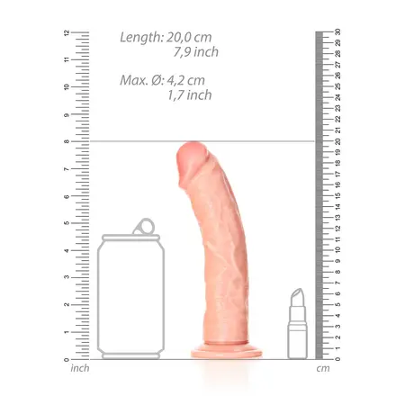 RealRock Curved Intimate Model 18 cm with Suction Cup, Beige