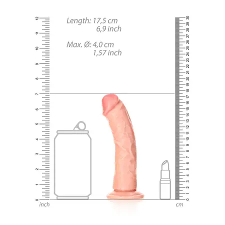 RealRock Curved Intimate Machine 15.5 cm with Suction Cup - Natural Look