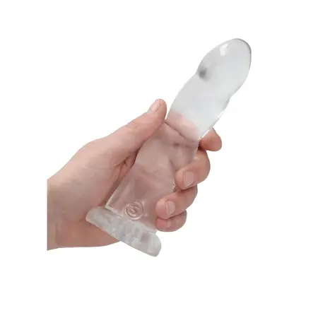 RealRock Crystal Clear Intimate Model 17 cm with Suction Cup Base
