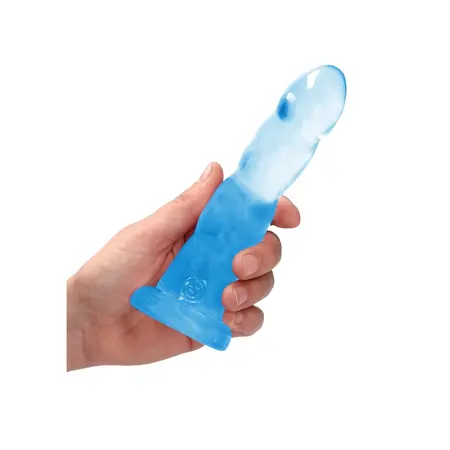 RealRock Crystal Clear прозрачно дилдо с вендуза, 17 см – модел 2