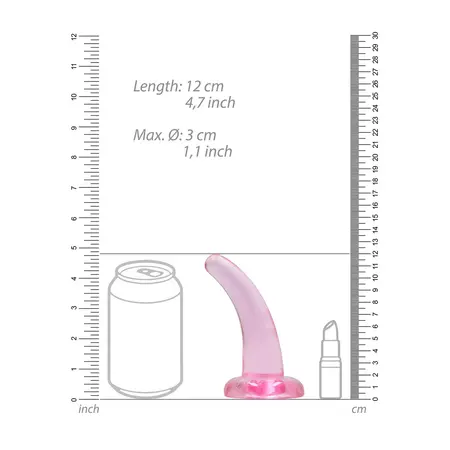 REALROCK Crystal Clear Model 5 - Transparent Intimate Device with Suction Cup 11.5 cm
