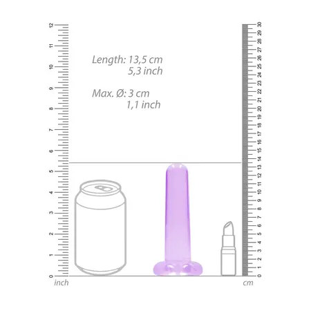 REALROCK Crystal Clear Intimate Machine 13.5 cm with Suction Cup
