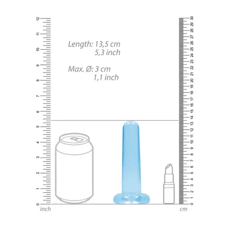 REALROCK Crystal Clear Intimate Machine 13.5 cm with Suction Base Transparent