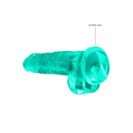 REALROCK Crystal Clear 21 cm Intimate Model with Suction Cup Balls
