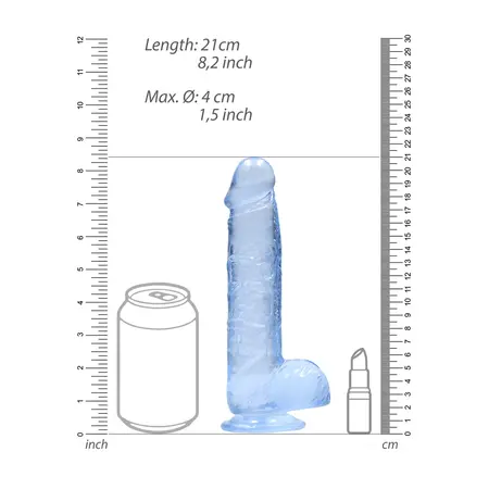 REALROCK Crystal Clear Intimate System with Suction Cup 21 cm Transparent