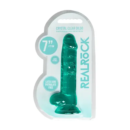 REALROCK Crystal Clear 19cm Anatomical Model with Suction Cup