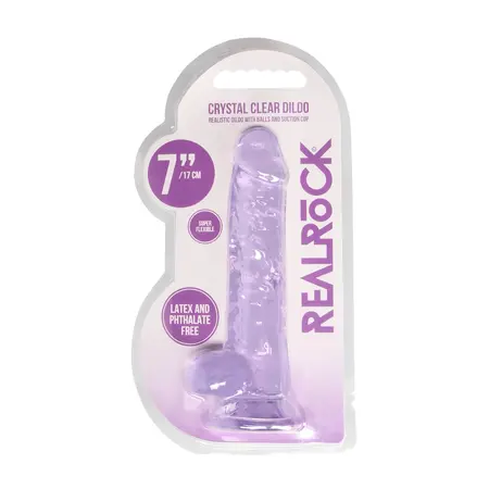 REALROCK Crystal Clear 7in Anatomical Model with Suction Cup Transparent
