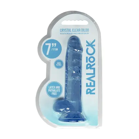 REALROCK Crystal Clear Model 7 Suction Cup Intimate Machine 19cm