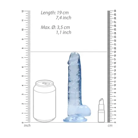 REALROCK Crystal Clear Model 7 Suction Cup Intimate Machine 19cm