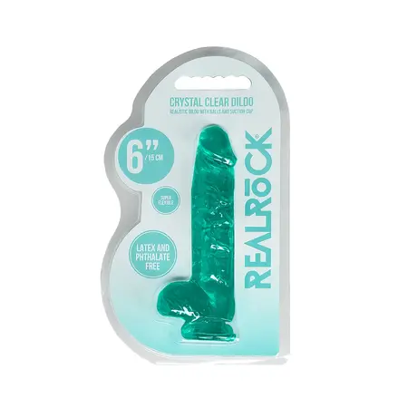 REALROCK Crystal Clear Model 6 with Suction Cup 17cm Transparent