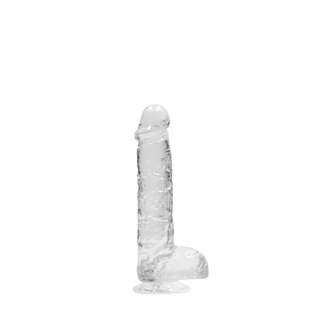 RealRock Crystal Clear прозрачно дилдо с вендуза, 17 см – модел 4