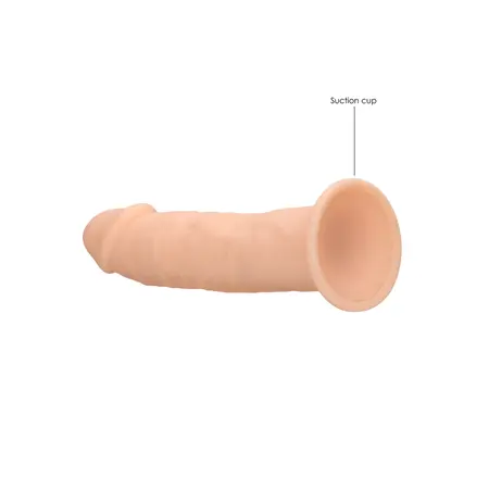 REALROCK Ultra Silicone Model 6 Thermo Reactive 15 cm - Suction Base, Brown