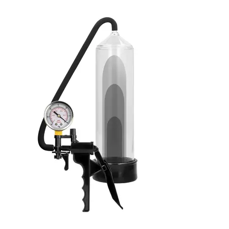 Shots Toys Elite Beginner Pump with PSI Gauge Black 23 cm Silicone